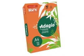 Rey Adagio Paper A4 80gsm Deep Orange (Ream 500) RYADA080X427